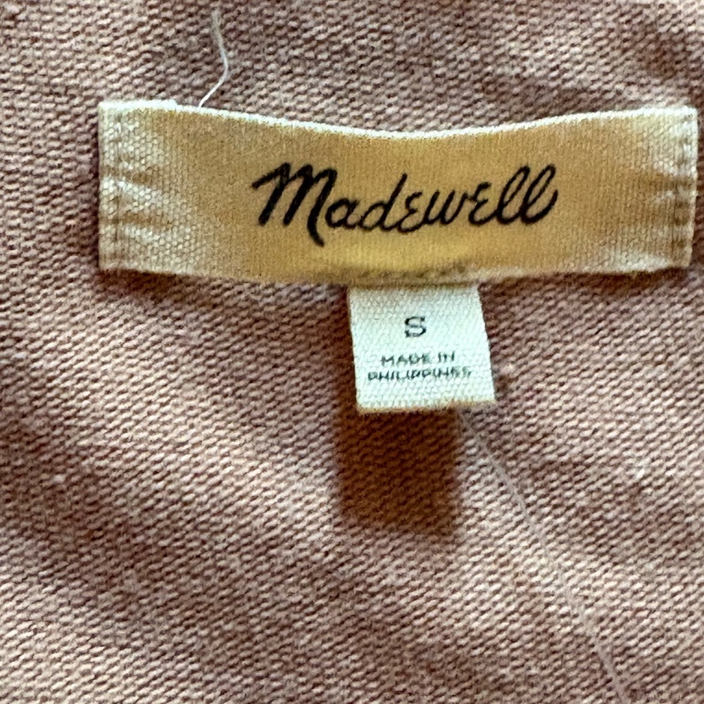 NWT Madewell Bodysuit Tan Women’s Small Short Sleeves Square Neckline - Picture 3 of 7